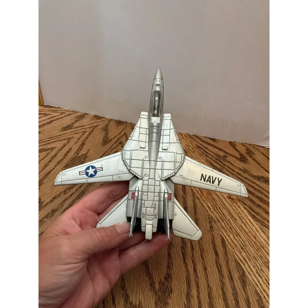 Vintage Kids Ertl F-14 Tomcat USS Enterprise Diecast Jet Silver